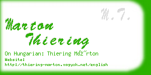 marton thiering business card